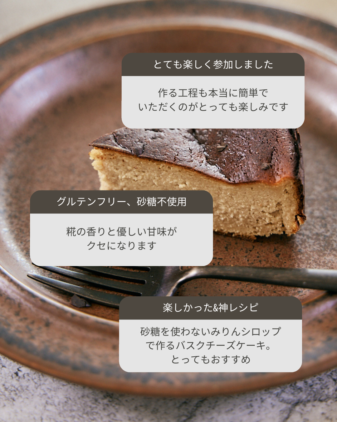 【4/5】2025年度1day体験入部レッスン 米糀バスクチーズケーキ+みりんで脱砂糖⁉︎講座